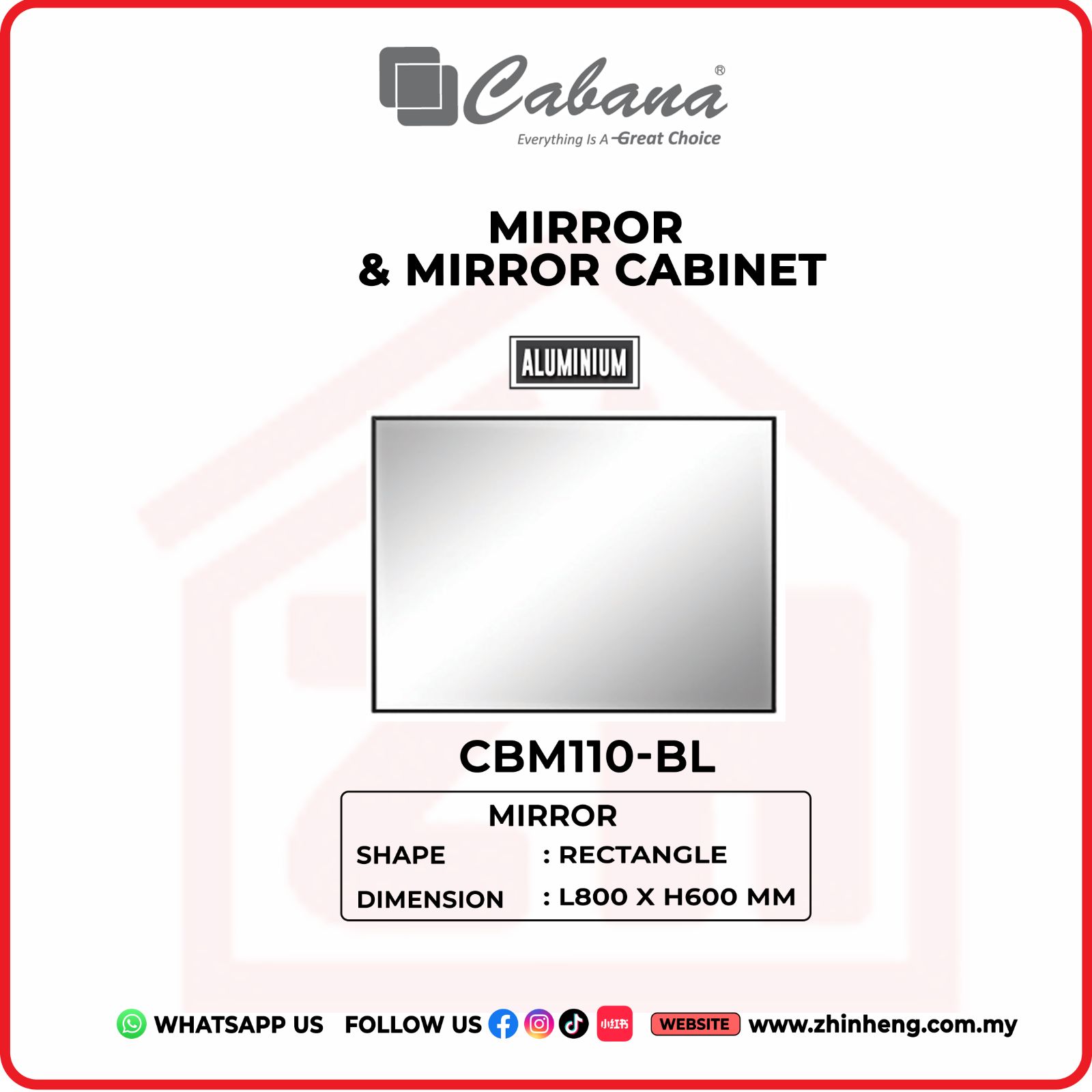 CABANA MIRROR CBM110-BL