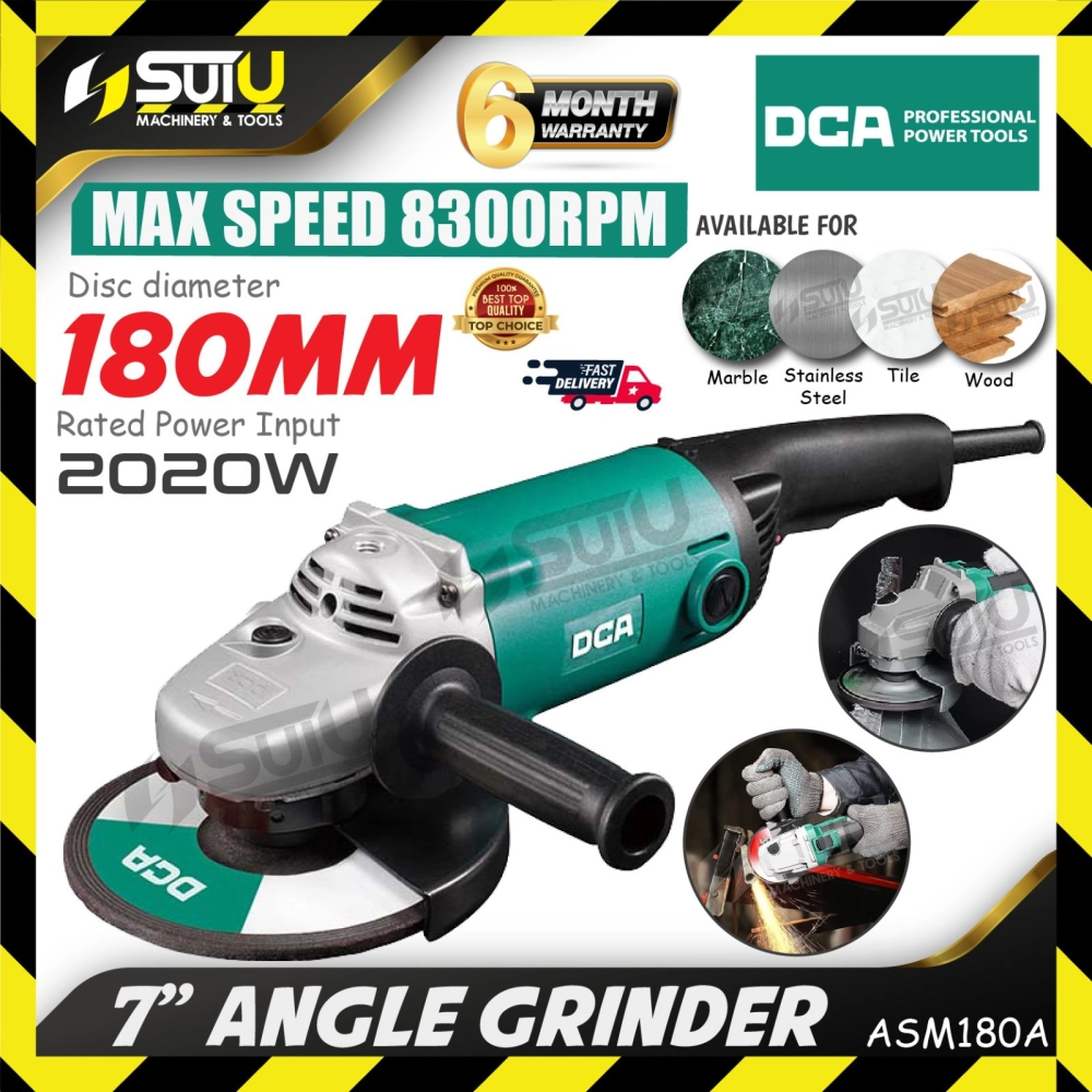 DCA ASM180A 7" / 180MM Angle Grinder 2020W 8300RPM