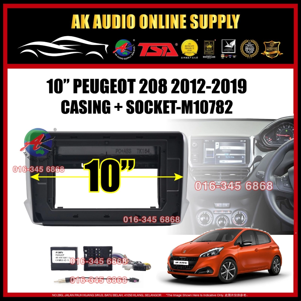[ MTK 2+32GB ] TSA Peugeot 207 / 208 / 2008  2012 - 2019 With Canbus Android 10'' inch Car player Monitor