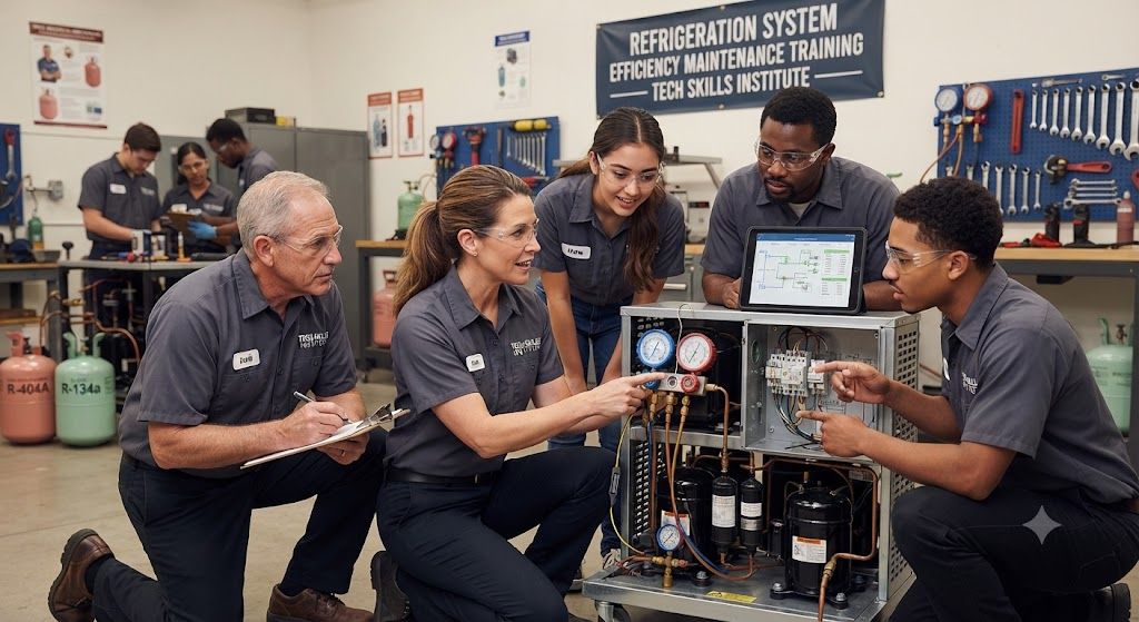 Refrigeration system efficiency maintenance training