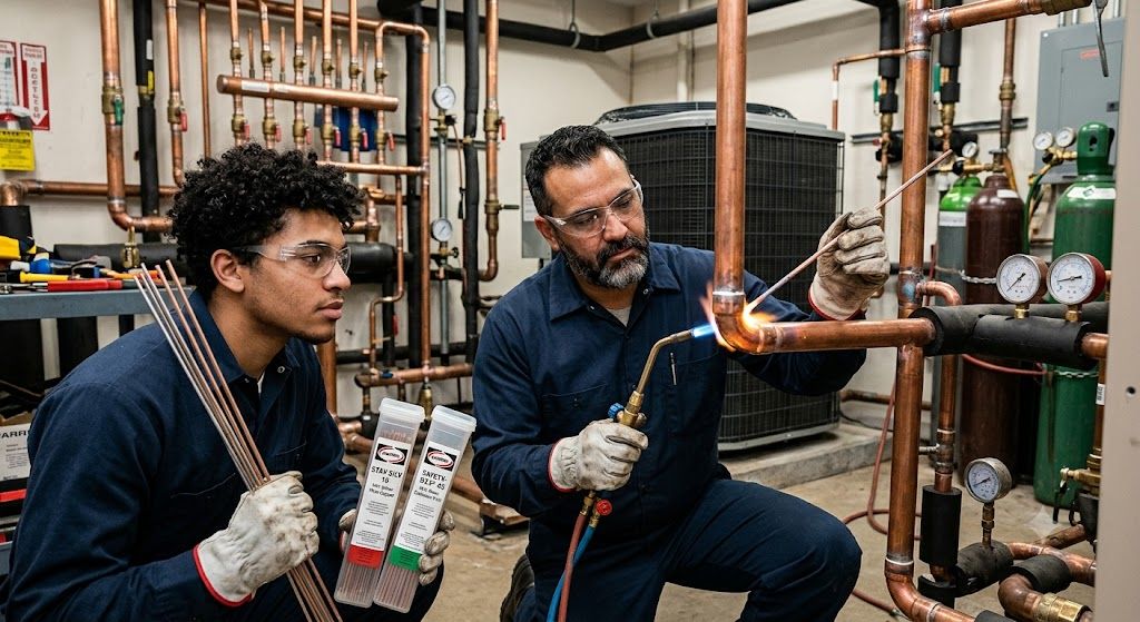 HVAC refrigeration brazing filler alloy selection