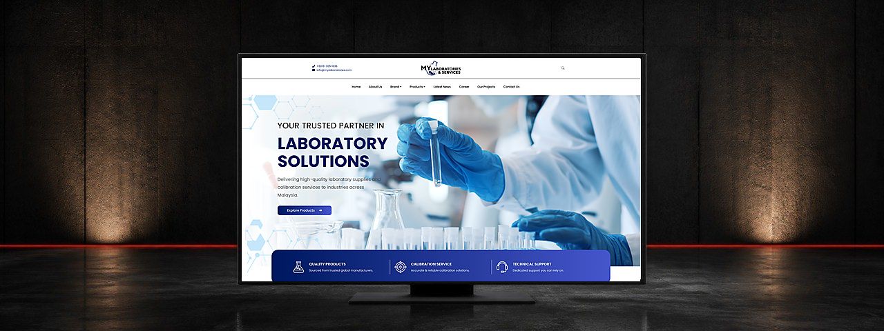 My Laboratories & Services Laboratory Catalogue Website Design Case Study in Shah Alam
