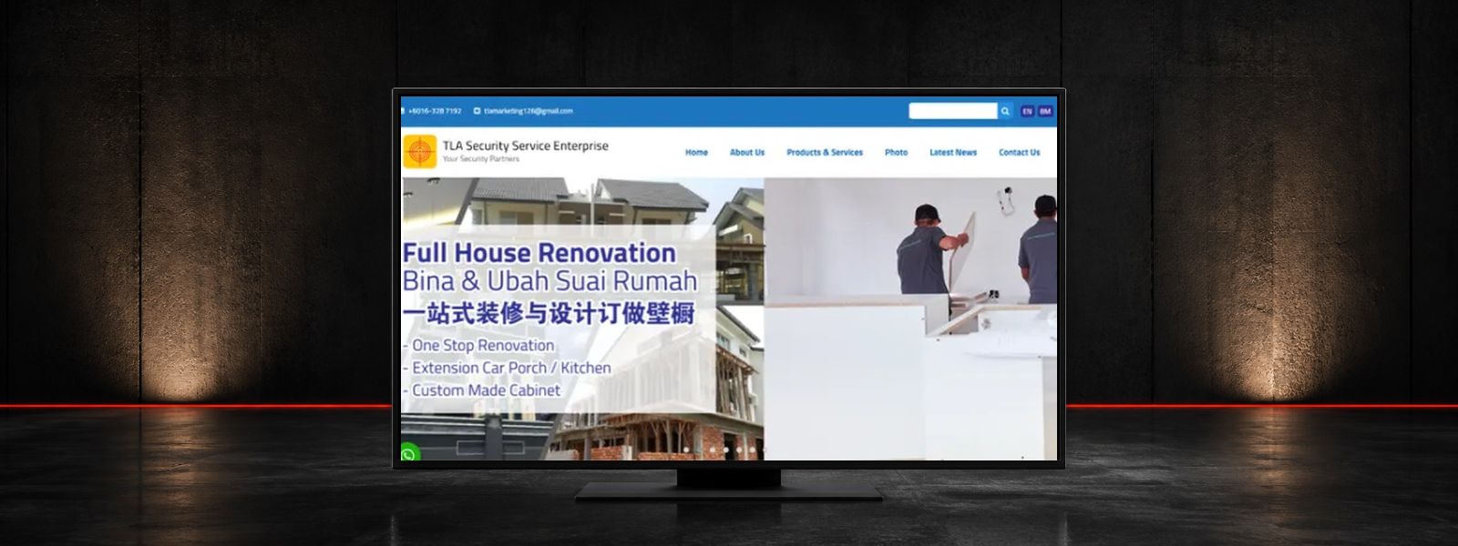 TLA Security Service Enterprise Renovation & CCTV Website Case Study in Kuala Lumpur