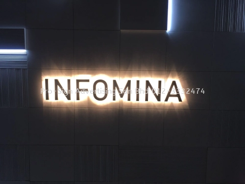 STAINLESS STEEL BOX UP LED BACKLIT (INFOMINA, KL, 2020)