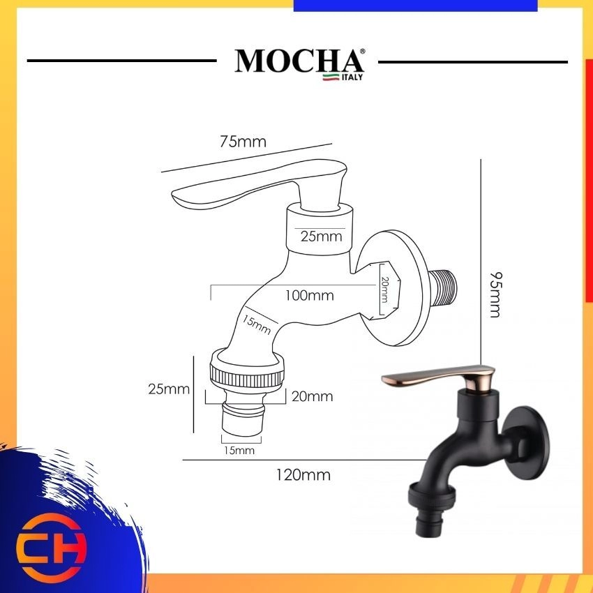 MOCHA  Hose Bib Tap Brass M2805A-BL 