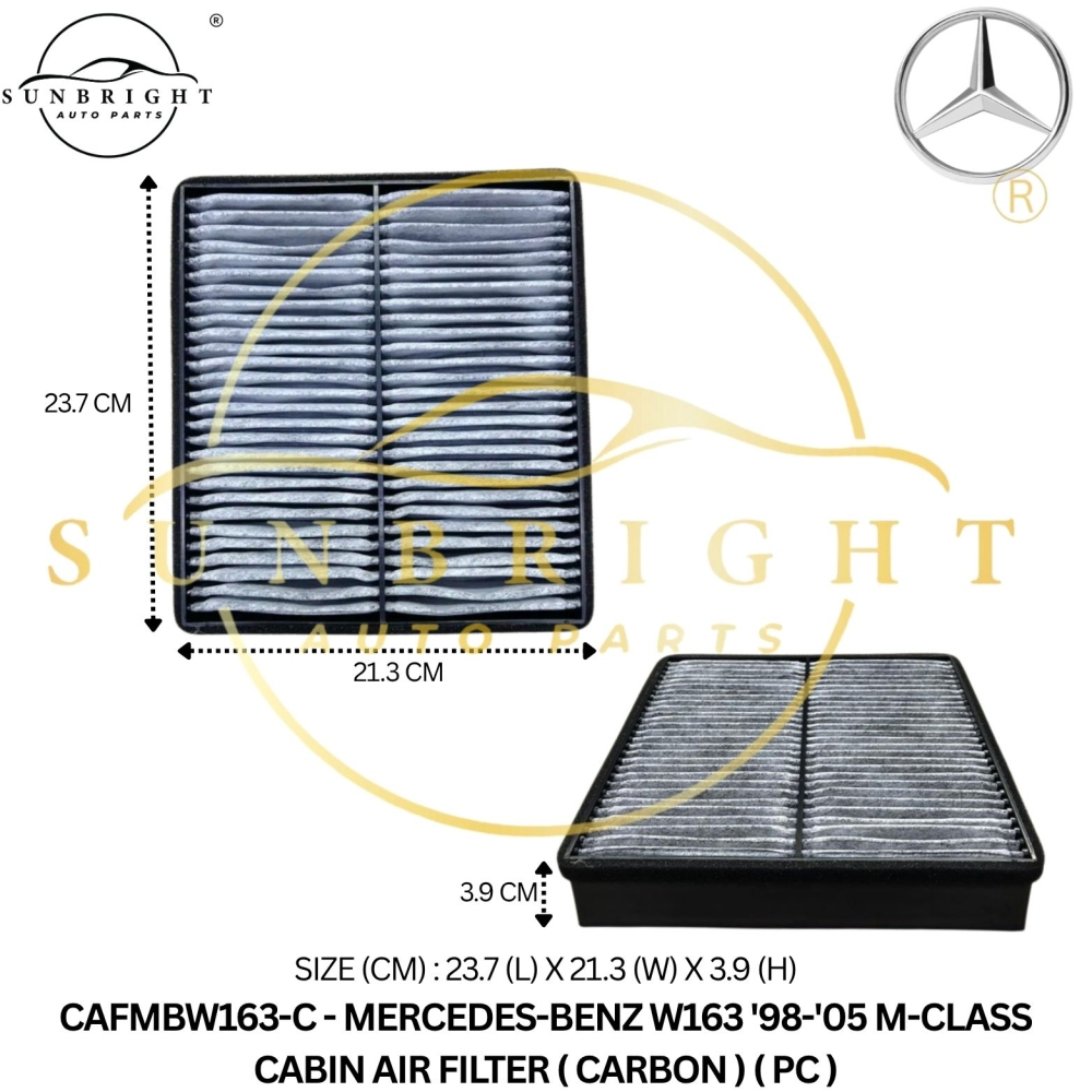 CAFMBW163-C - MERCEDES-BENZ W163 '98-'05 M-CLASS CABIN AIR FILTER ( CARBON ) ( PC )