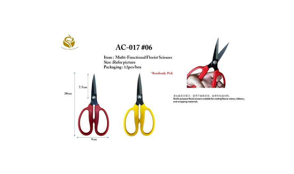 Buy Multi-Functional Florist Shears – Versatile Flower Scissors for Professional Use (AC-017#06)
