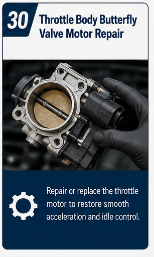 Throttle Body Butterfly Valve Motor Repair