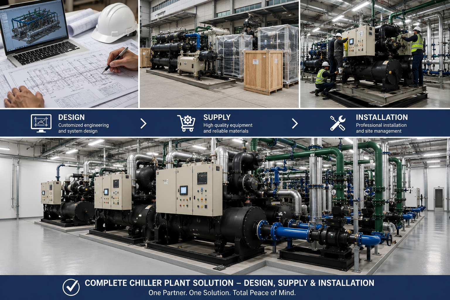Chiller plant design, supply, and installation