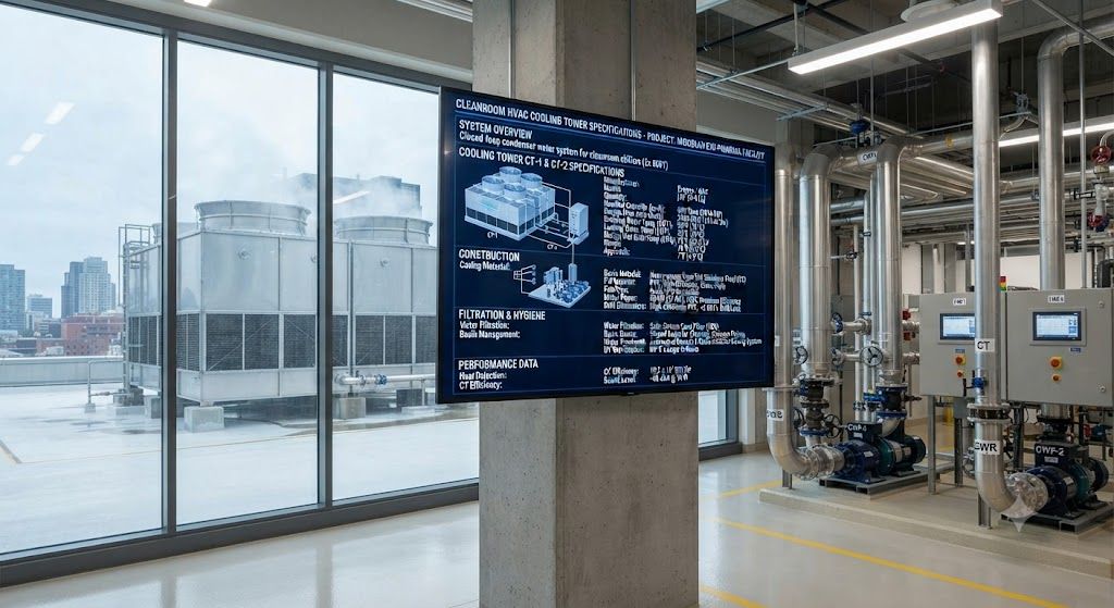 Cleanroom HVAC cooling tower specifications