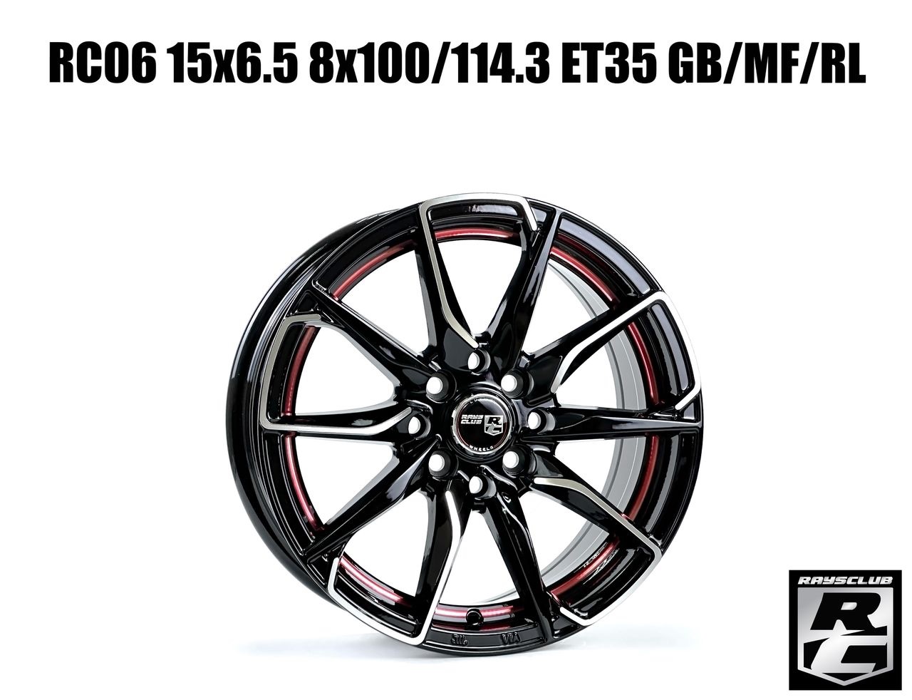 Raysclub RC06 15X6.5JJ ET35 PCD8X100/114.3 GB/MF/RL