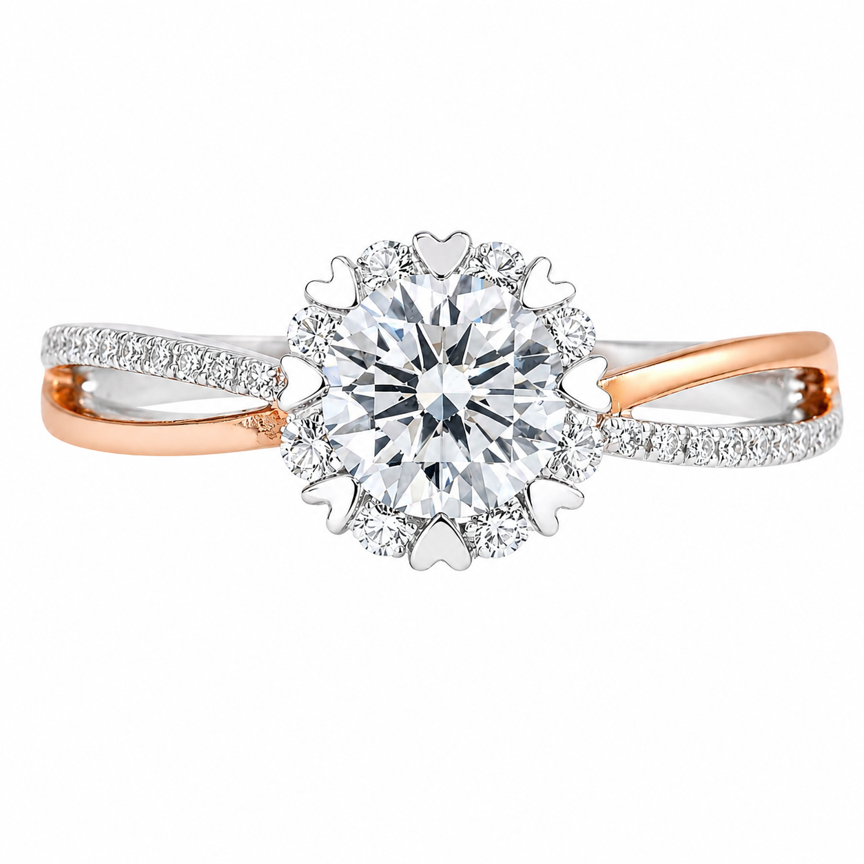 Roman & Co庐 Caelithra Snowflake Crown Engagement Ring