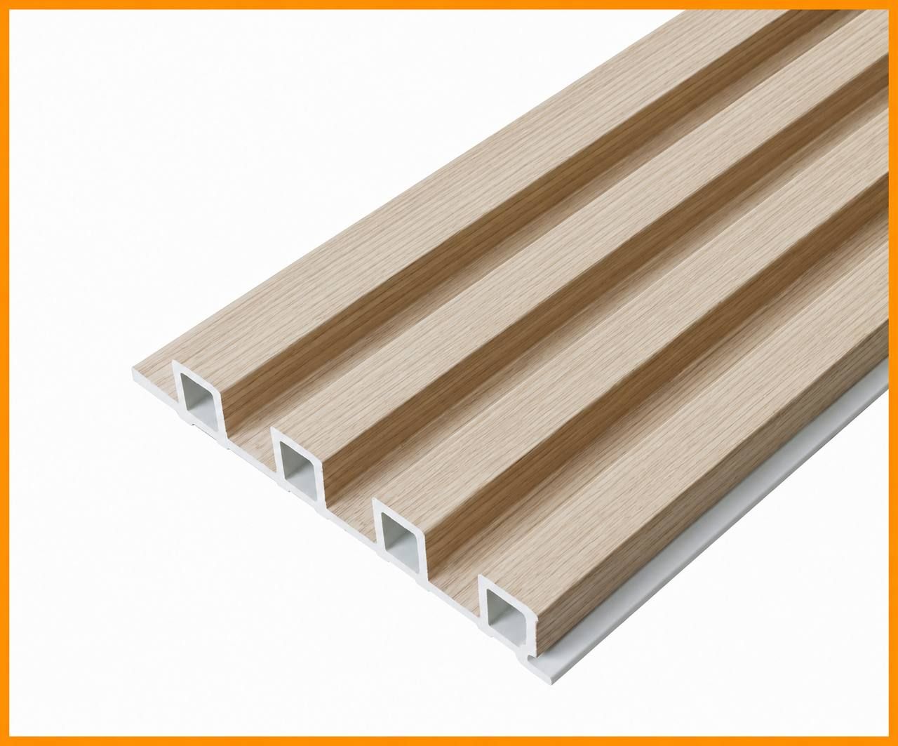 Queensfloor Wall Fluted Panel High Square QFPHSW04-07 GOLD LINEN