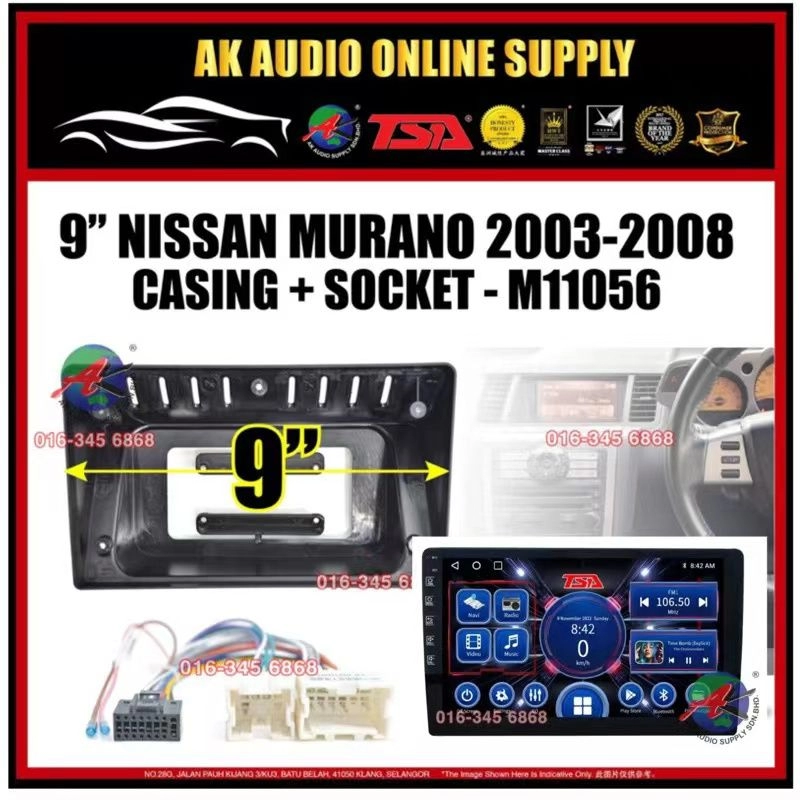 [ MTK 2+32GB ] TSA Nissan Murano 2003 -2008 Android 9'' inch Car player Monitor