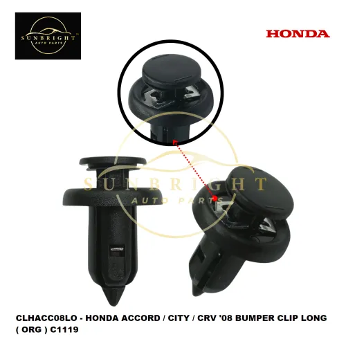 CLHACC08LO - HONDA ACCORD / CITY / CRV '08 BUMPER CLIP LONG ( ORG ) C1119 - Sunbright Auto Parts Supply Sdn Bhd