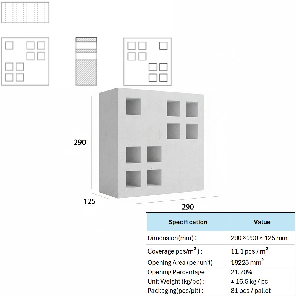 VENTILATION BLOCK VB-302.125B