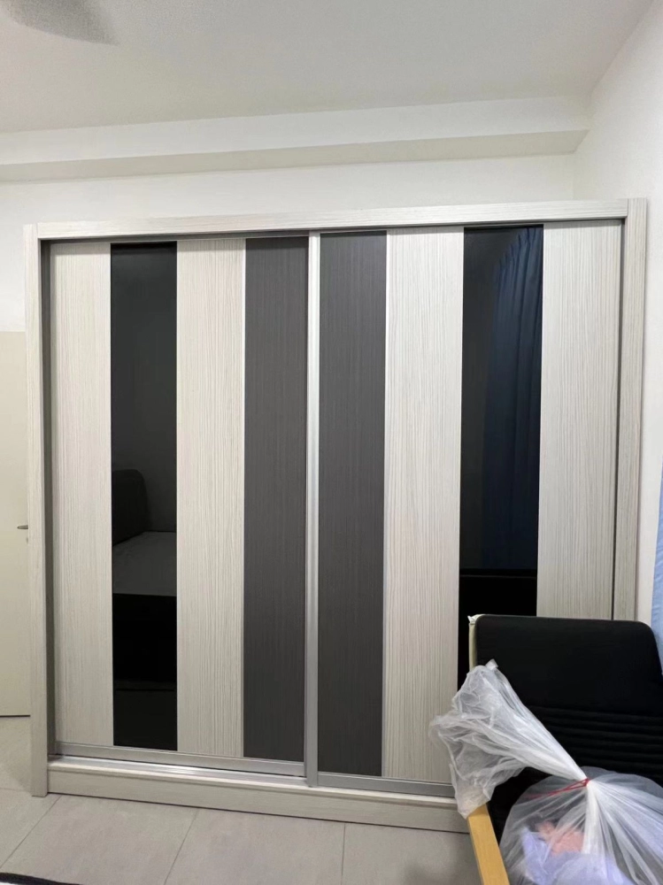 Homestay Queen Size Bedframe | Queen Size Mattress | Sliding Door 8 x 8 ft Bedroom Wardrobe | Bedroom Furniture Store | Kedai Perabot Tilam Katil Penang 