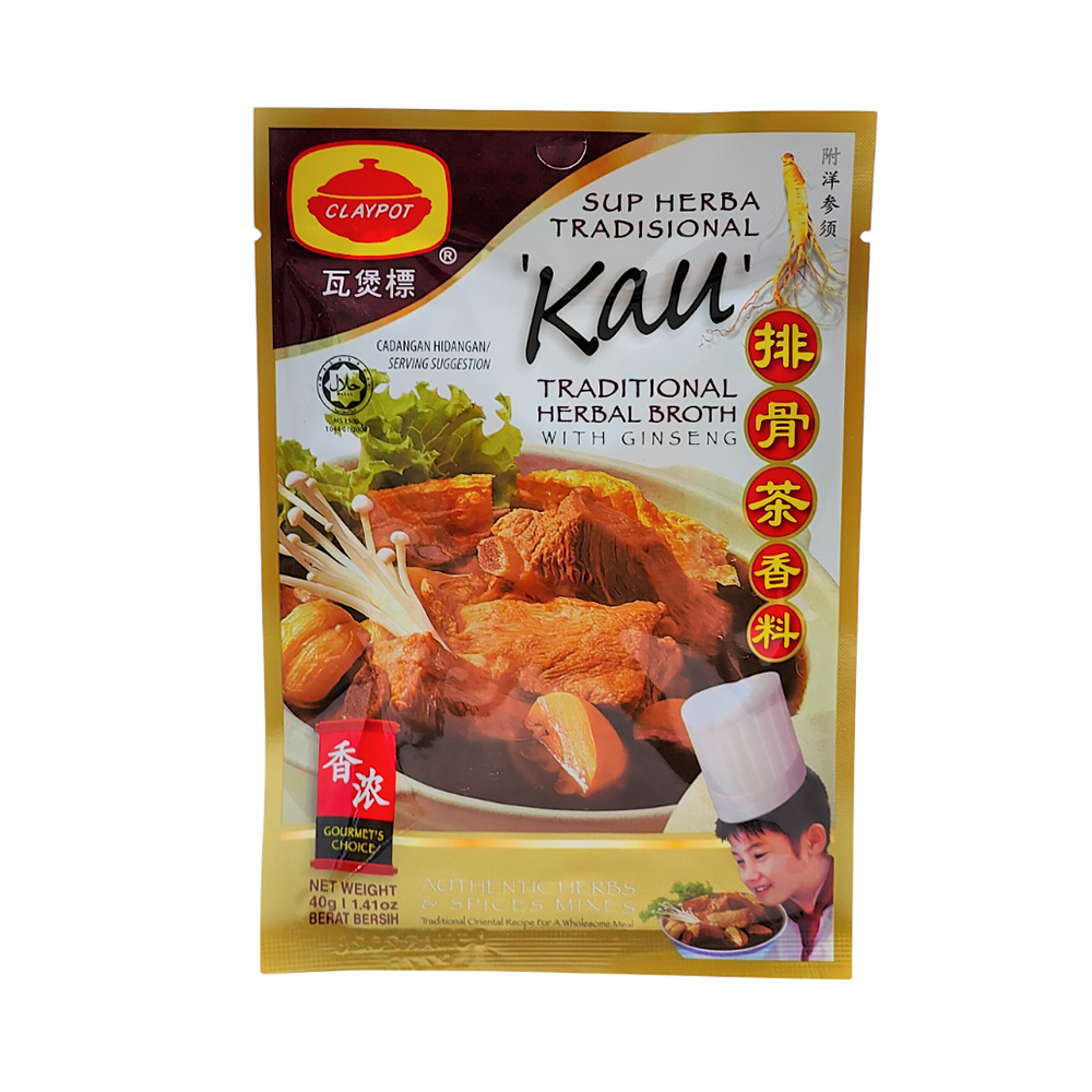 Claypot Sup Herba Tradisional Kau / Traditional Herbal Broth With Ginseng 40g
