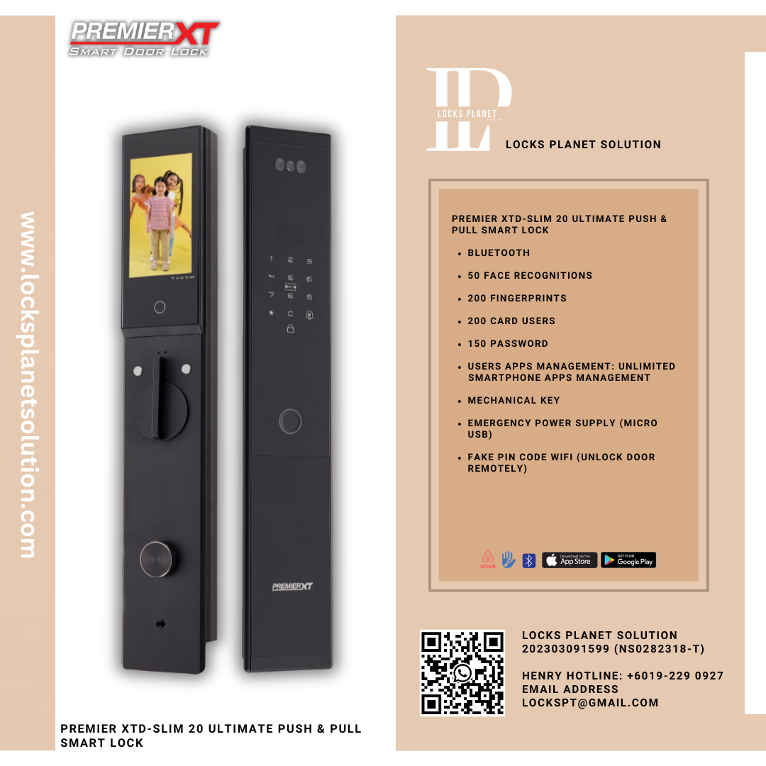 PREMIER XTD-SLIM 20 ULTIMATE PUSH & PULL SMART LOCK