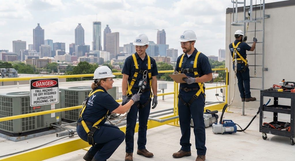 HVAC technician fall protection safety training