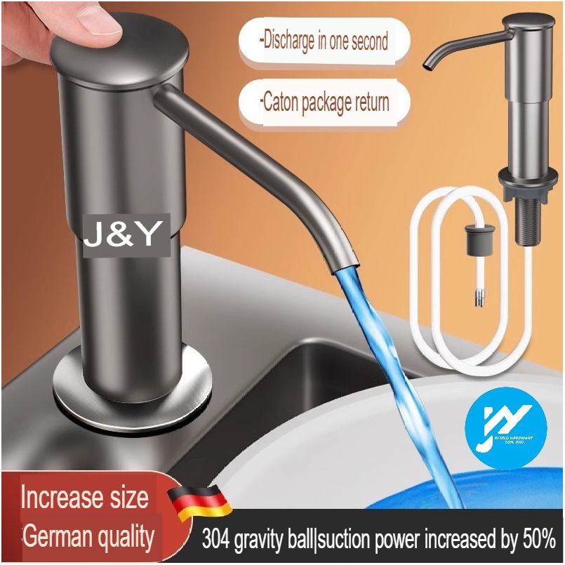 Kitchen Sink Soap Dispenser Large Flow with ABS Pump Head Hand Press Dispenser Extension Tube Premium Quality