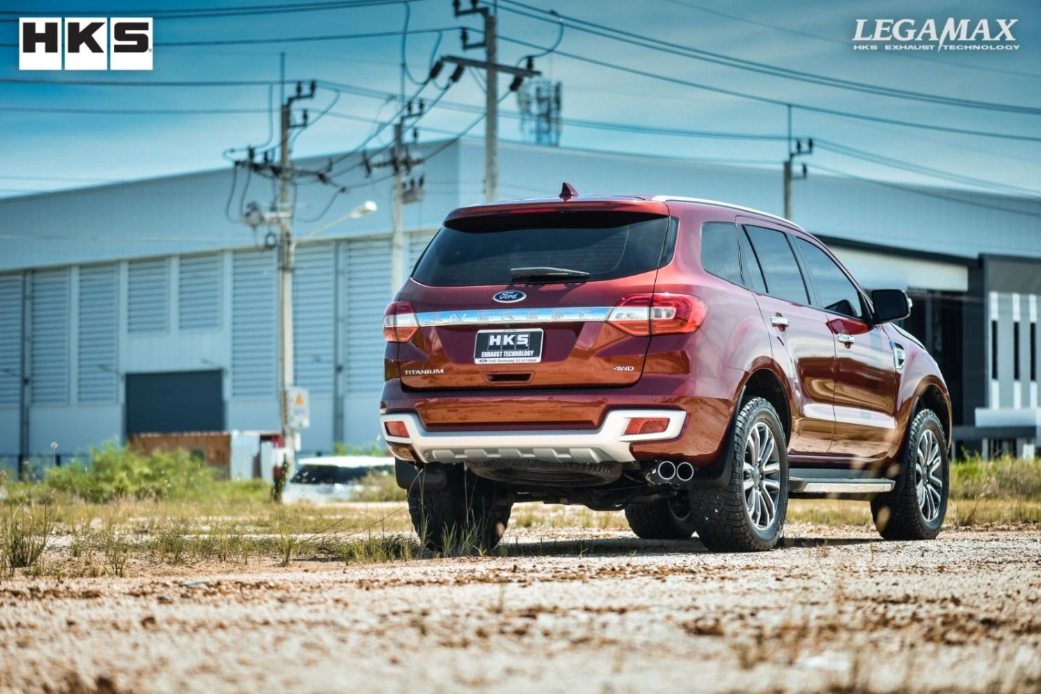 HKS LEGAMAX FORD EVEREST 2015+ SIDE TWIN CARBON TAIL