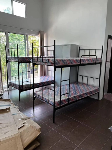 Double Decker Katil Asrama 2 Tingkat | Tilam Single Mattress High Density | Single Door Compartment Steel Metal Clothing Locker Almari Besi | Hostel Furniture Supplier | Pembekal Perabot Asrama for Kolej Islam Teknologi Antarabangsa ( KITAB ) Penang Malaysia