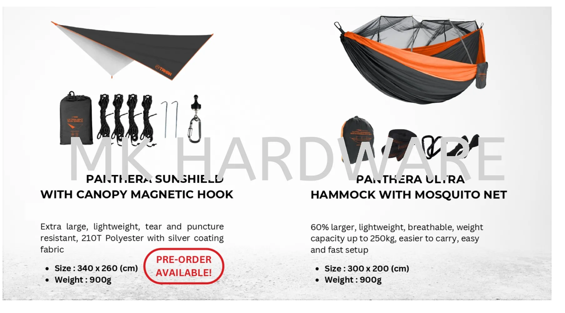 PANTHERA SUNSHIELD & PANTHERA ULTRA HAMMOCK