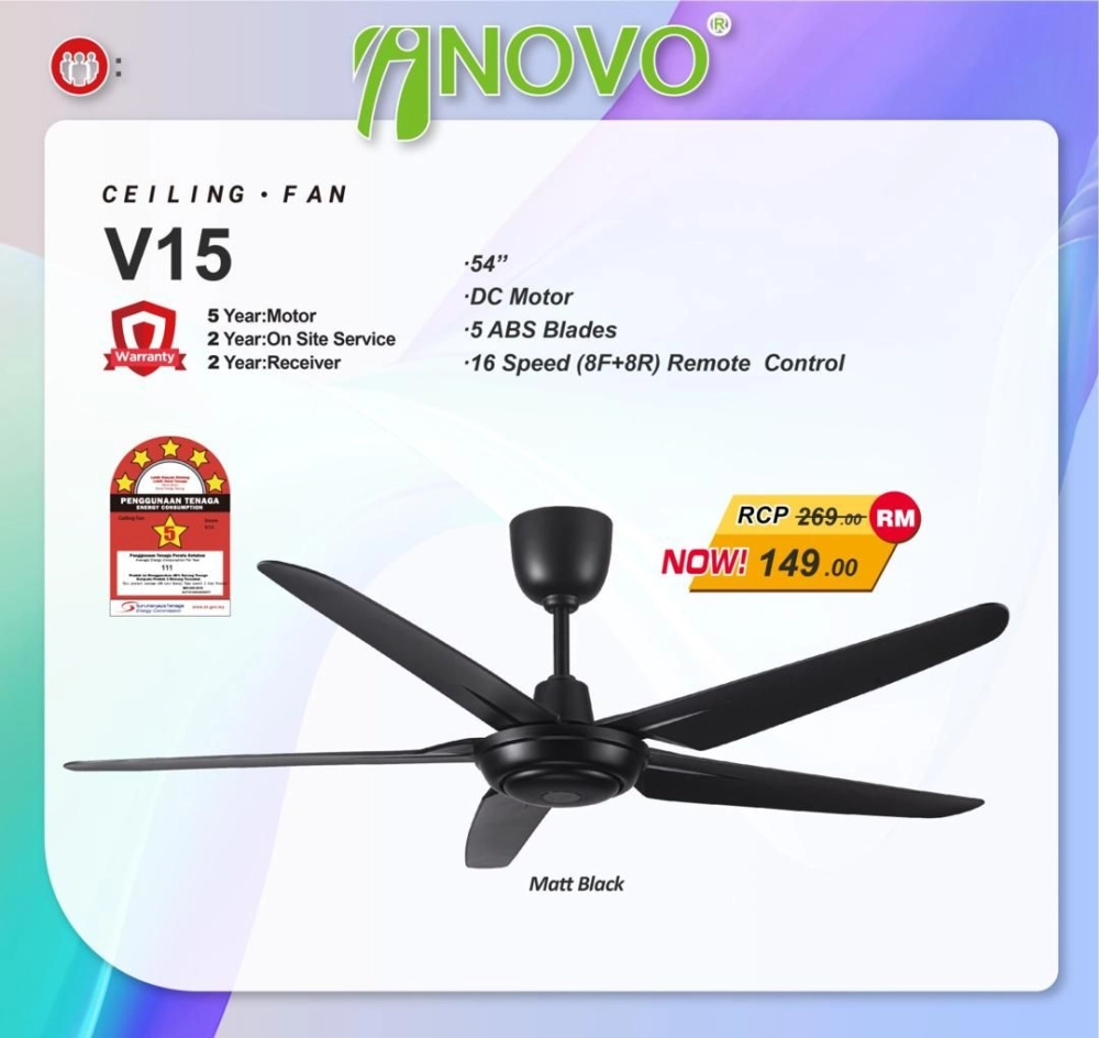 INOVO Ceiling Fan V15