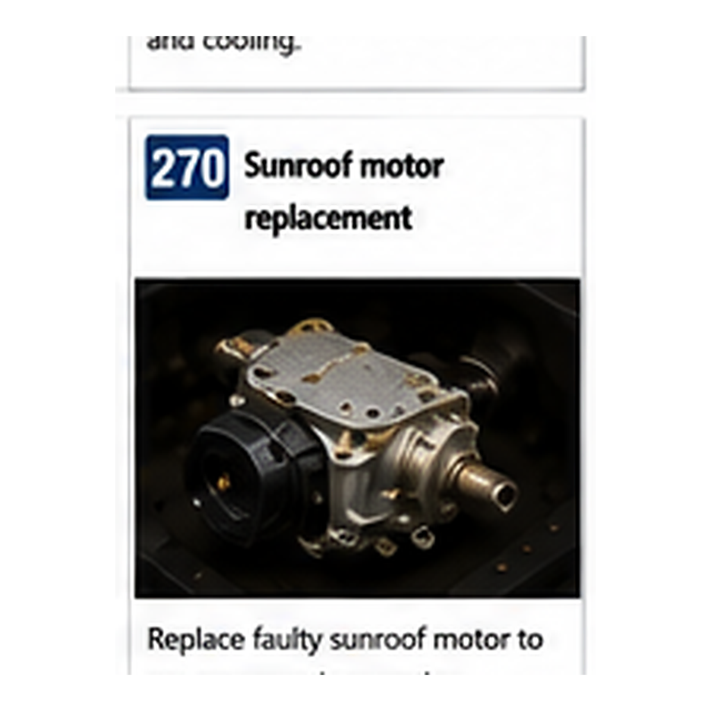 Sunroof Motor Replacement