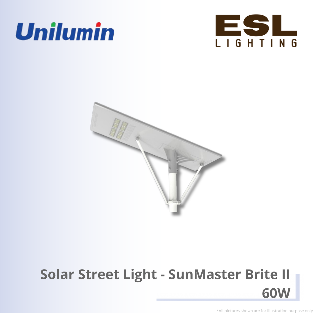 UNILUMIN Solar Street Light SunMaster Brite II Series 60W - UNI-SL03-1-60 IP65 IK08