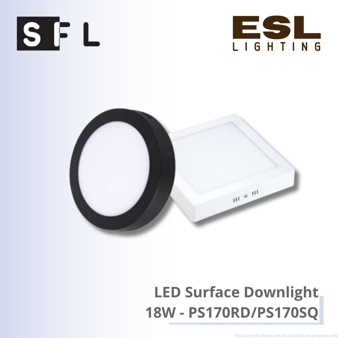 SFL LED Surface Downlight 18W - PS170RD / PS170SQ