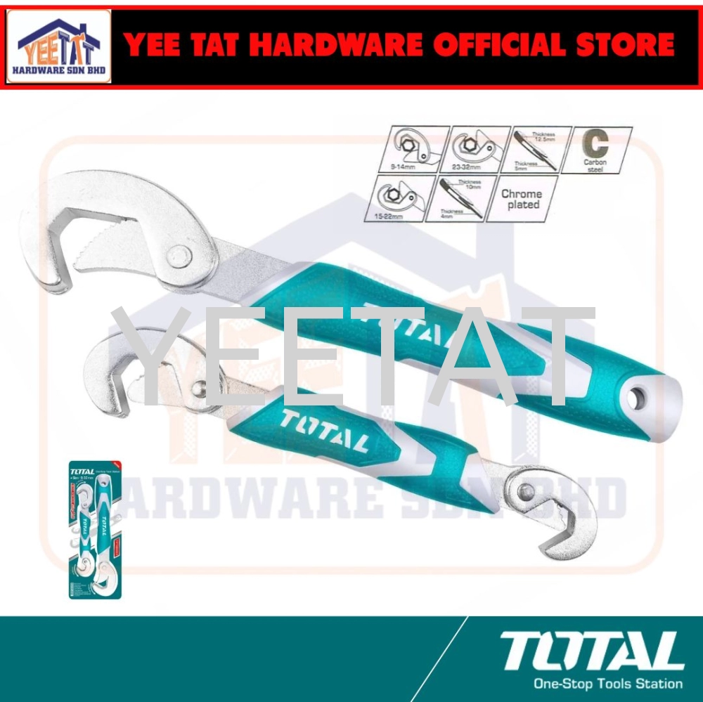 [ TOTAL ] THT10309328 2 Pcs Bent Wrench 9-32MM