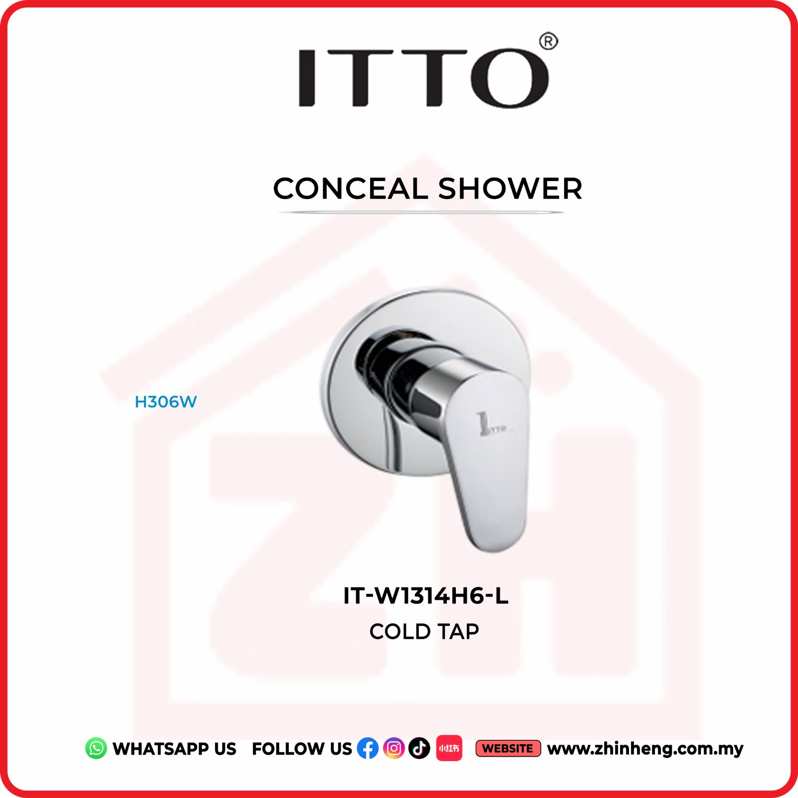 ITTO CONCEAL SHOWER TAP  IT-W1314H6-L