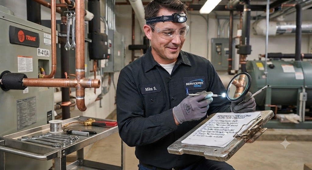 refrigeration pipe brazing inspection checklist