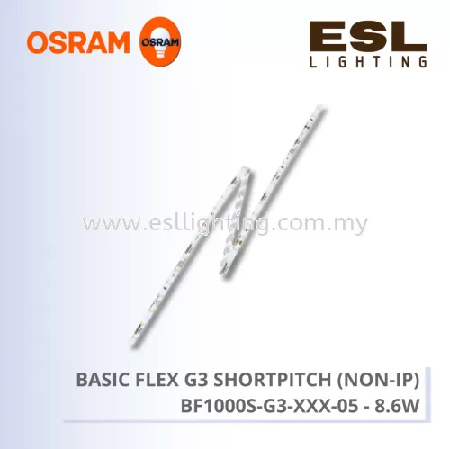OSRAM BASIC FLEX G3 SHORTPITCH (NON-IP) 24V 8.6W per meter (38W) - BF1000S-G3-8XX-05