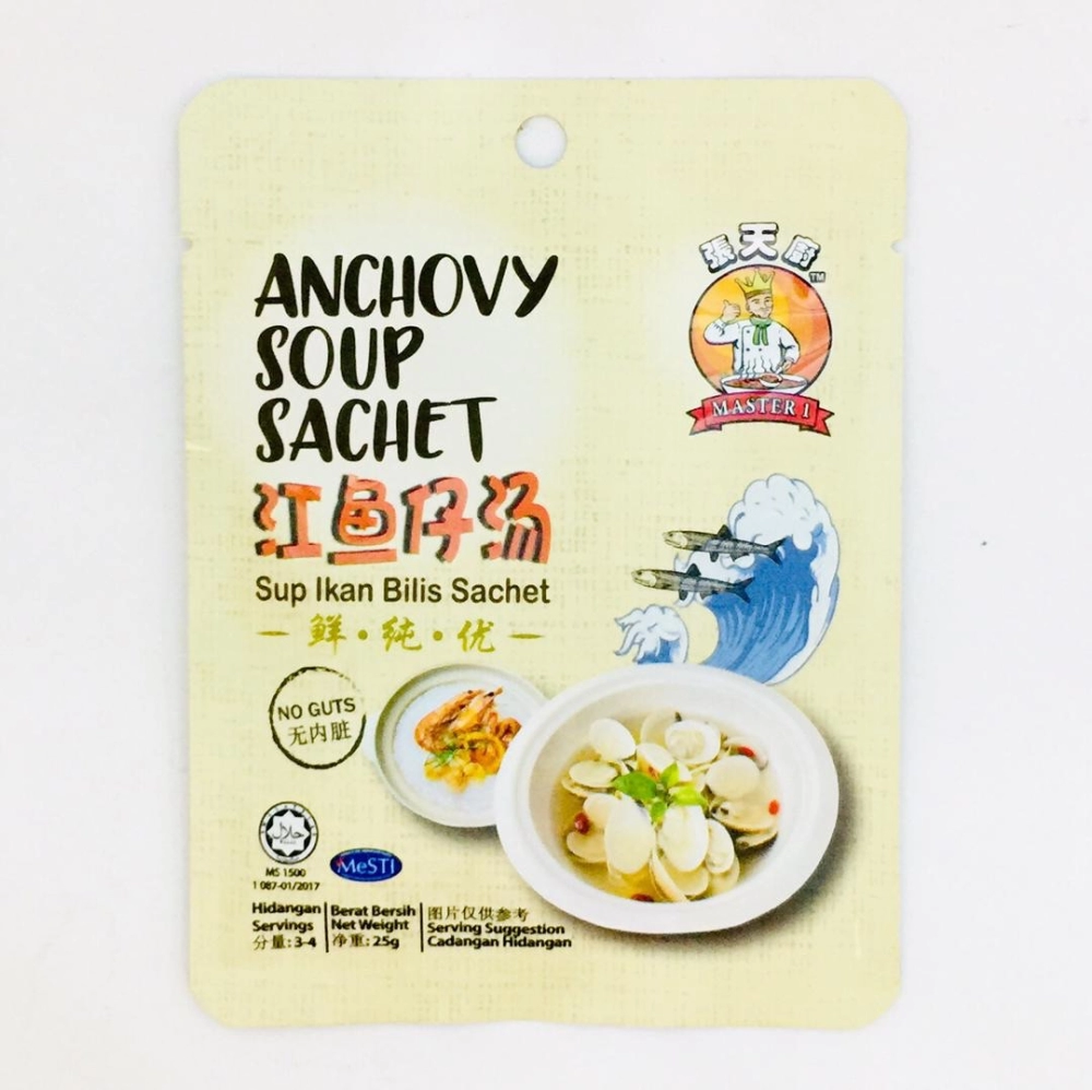 Master 1 Anchovy Soup Sachet 張天廚江魚仔湯 25g