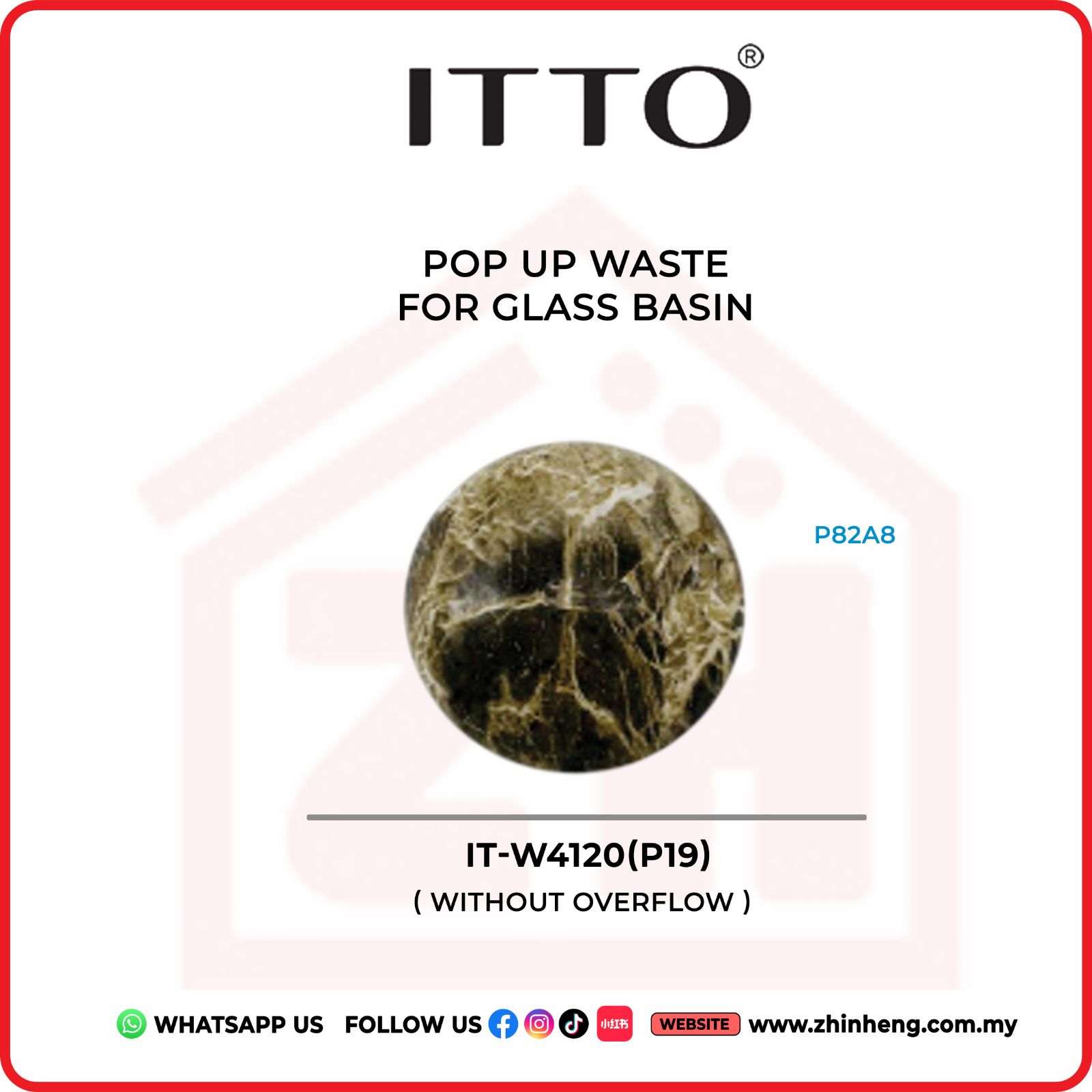 ITTO POP UP WASTE FOR GLASS BASIN  IT-W4120(P19)