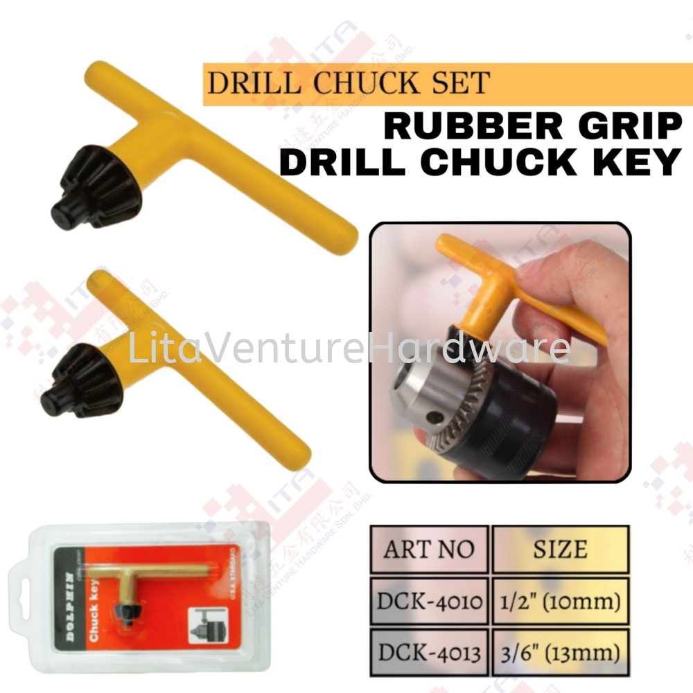 RUBBER GRIP DRILL CHUCK KEY