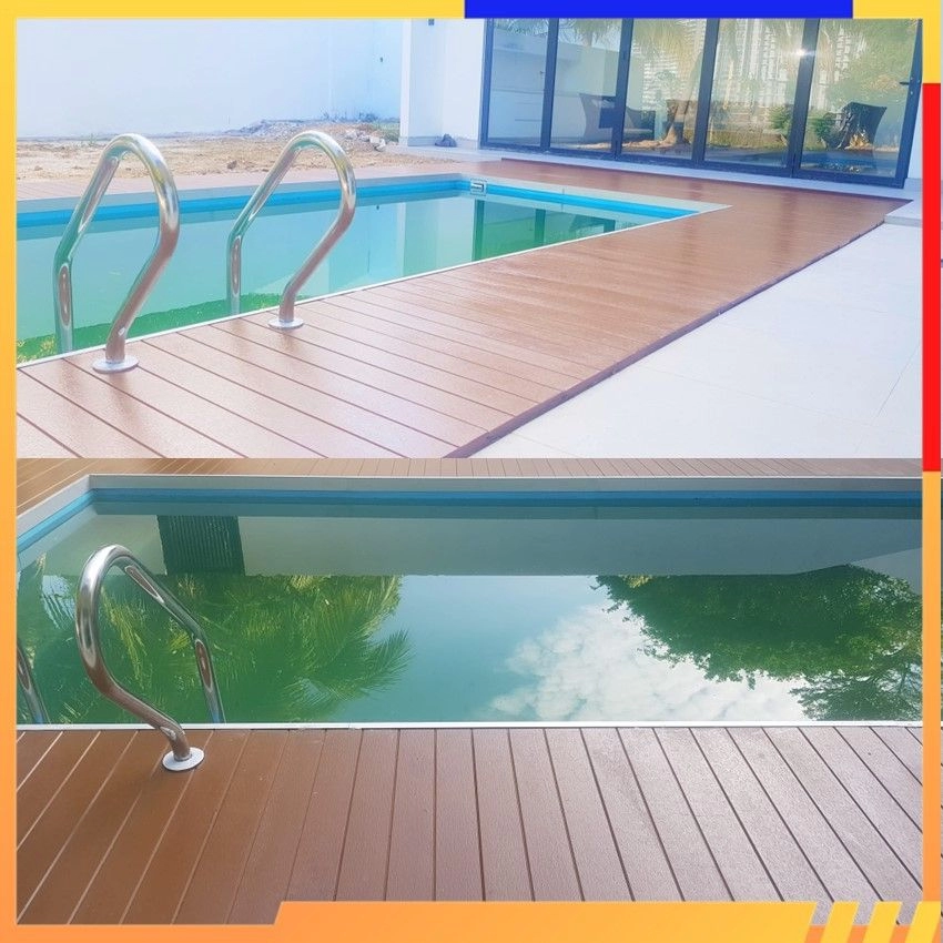 Conwood Deck 3in1 T Lock  25x300x3050mm Teak  for swimming pool , outdoor walkway and decking   