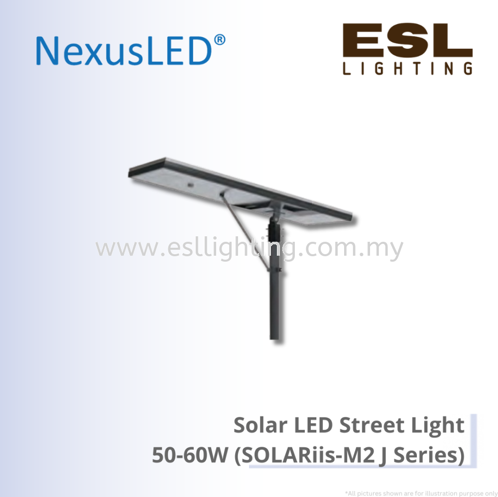 NEXUSLED Solar LED Street Light SOLARiiS-M2 J Series 50W-60W IP66
