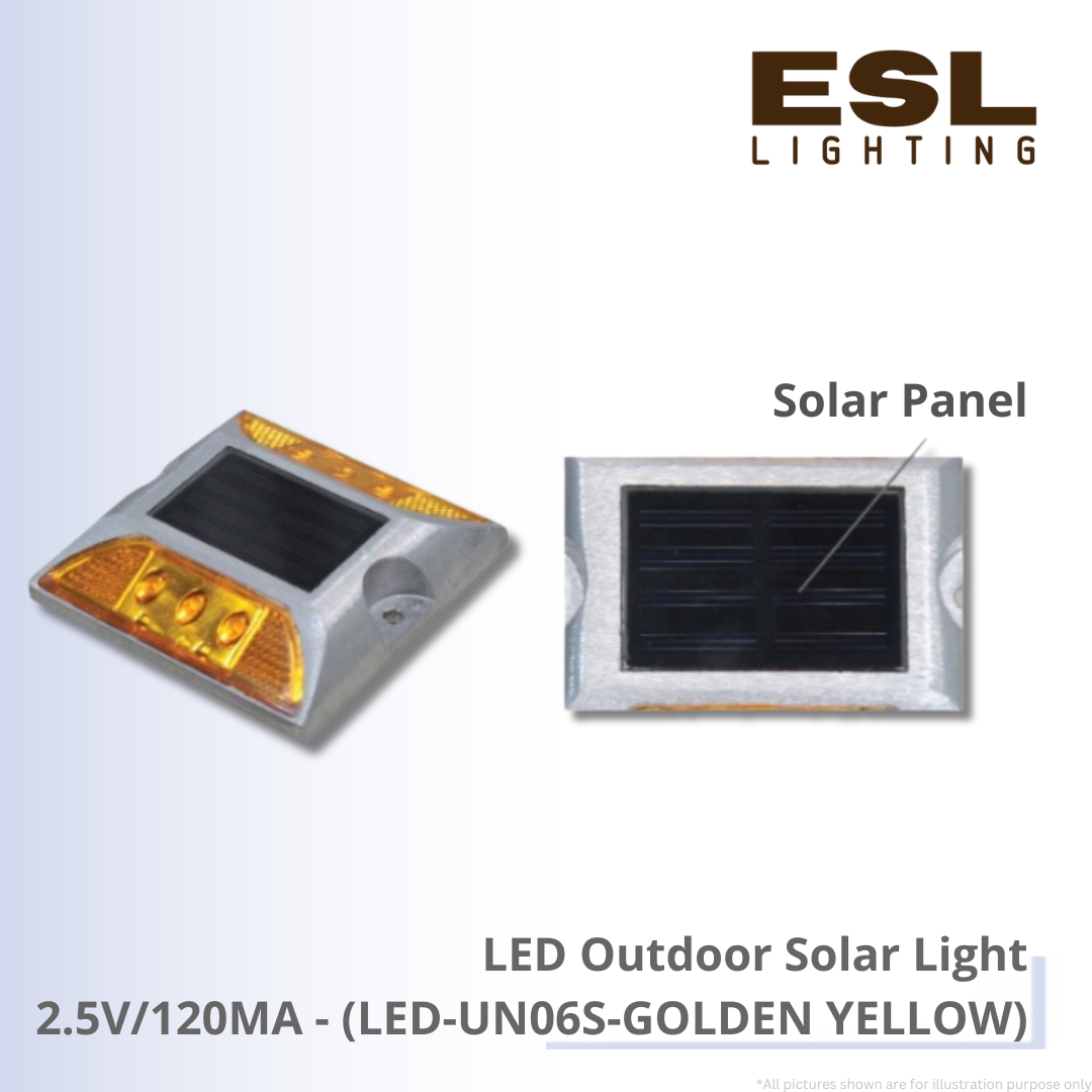 LED Outdoor Solar Light 2.5V/120MA - LDE-UN06S-GOLDEN YELLOW IP65