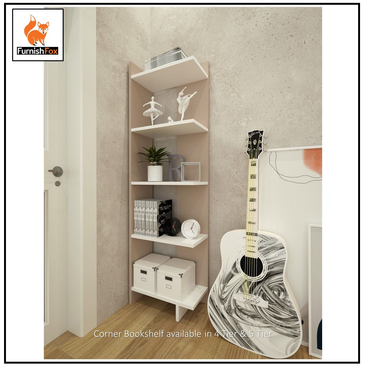 Corner Bookshelf T5 Multi-Tier Display Shelf