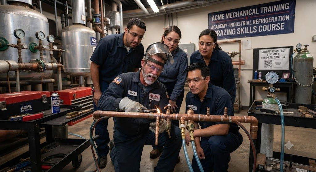 HVAC industrial refrigeration brazing workshop training