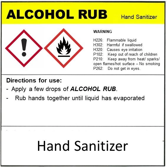 ALCOHOL RUB - ALCOHOL HAND SANITIZER