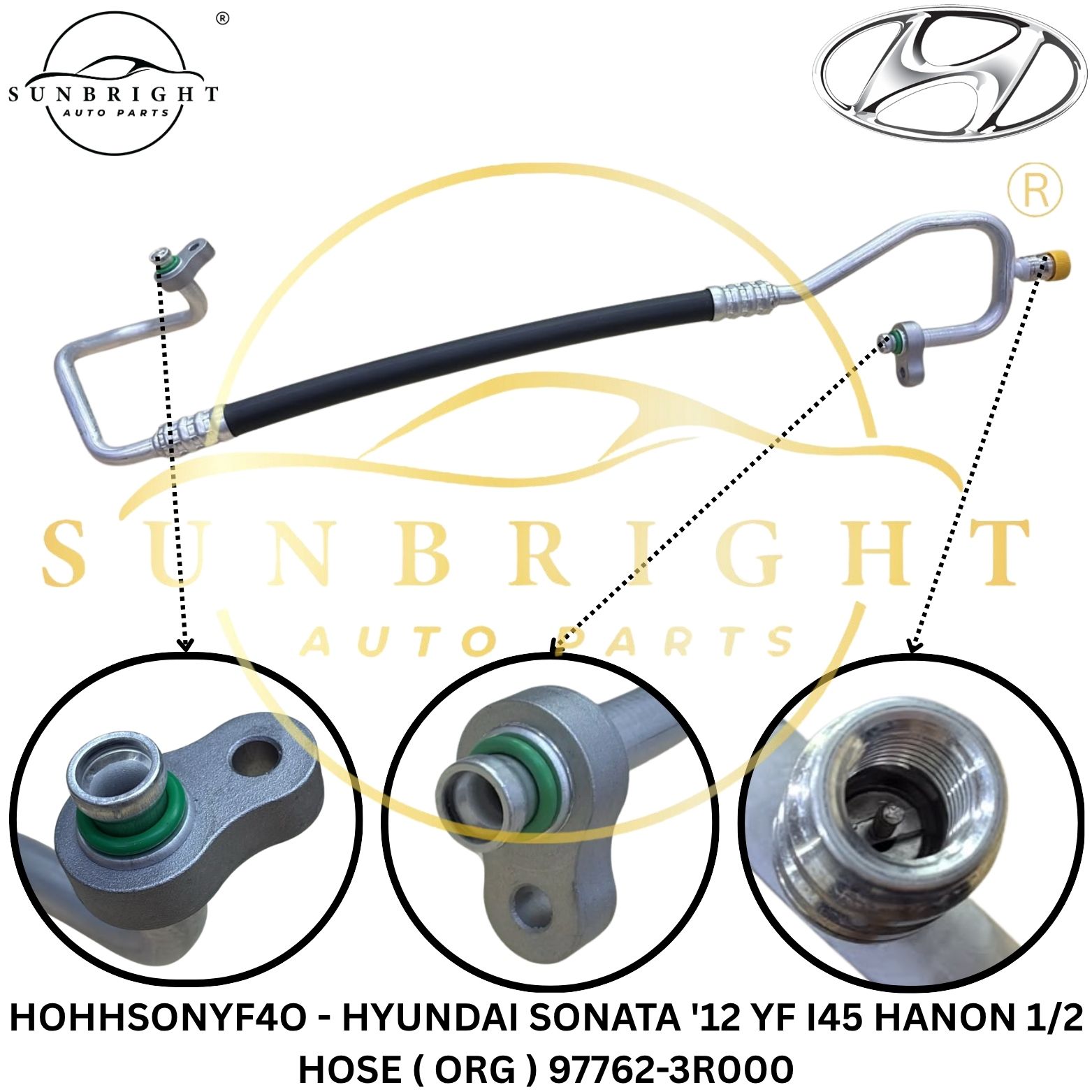 HOHHSONYF4O - HYUNDAI SONATA '12 YF I45 HANON 1/2 HOSE ( ORG ) 97762-3R000