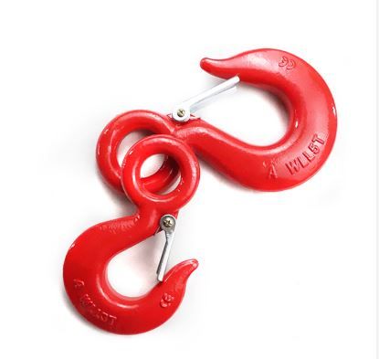 IRON ALLOY EYE HOOK C/W LATCH 320A (RED)