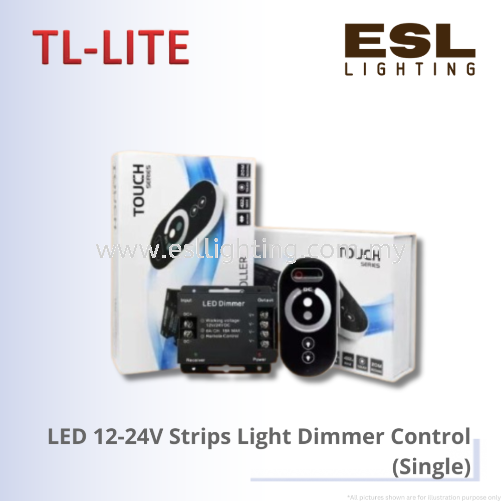 TL-LITE LED 12-24V Strips Light Dimmer Control - Single