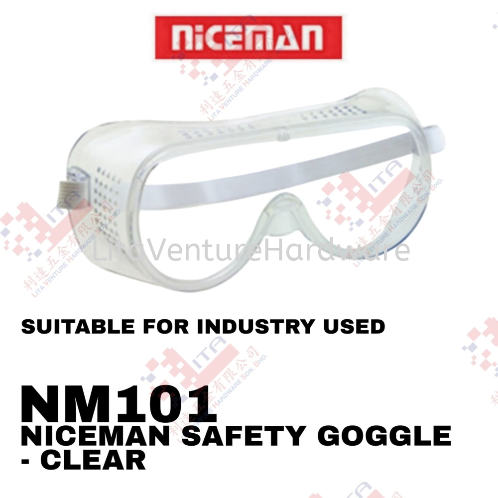 NICEMAN BRAND SAFETY GOGGLE(CLEAR) - NM101