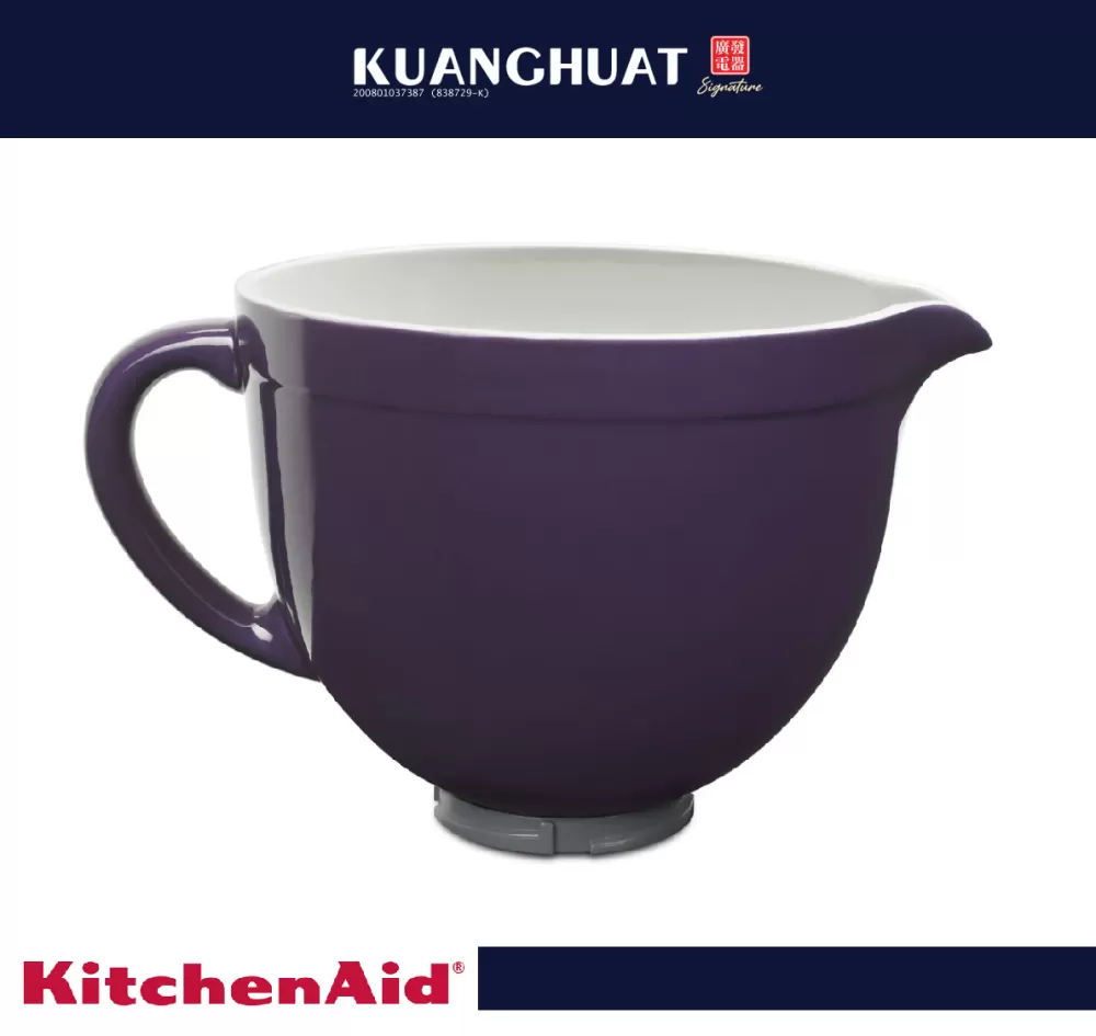 [PRE-ORDER 7 DAYS] KITCHENAID Regal Purple 4.8L Ceramic Mixing Bowl KSMCB5RP